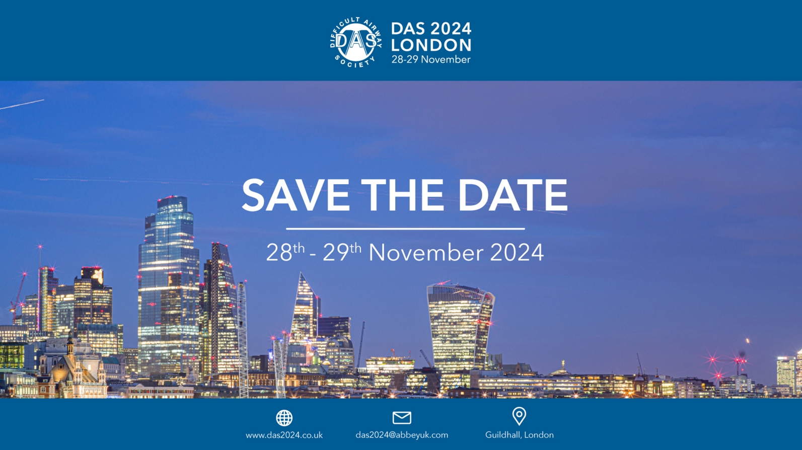DAS 2024 - London. Save the Date